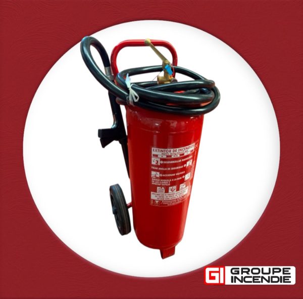 Extincteur 50 kg poudre abc sur roues