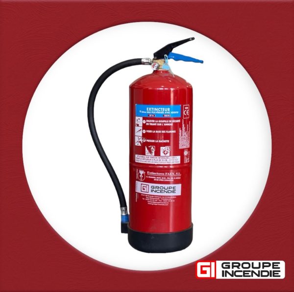 Extincteur 9 lt eau+additif