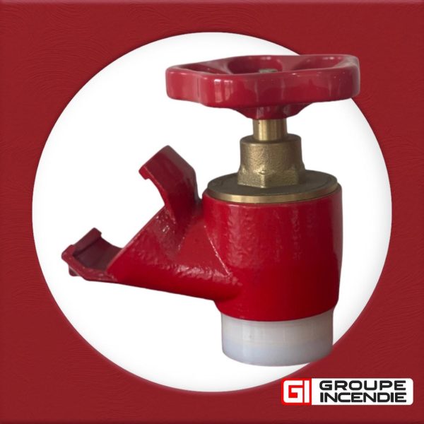 Robinet de prise simple avec volant sans bouchon - epoxy rouge