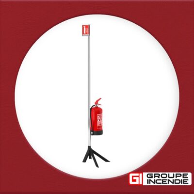 Porte extincteur avec drapeau